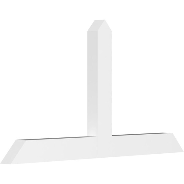 Ekena Millwork Portland Architectural Grade PVC Gable Bracket, 72"W x 39"H x 4"D x 6"F, 13/12 Pitch GBP072X39X0406POR00 - main